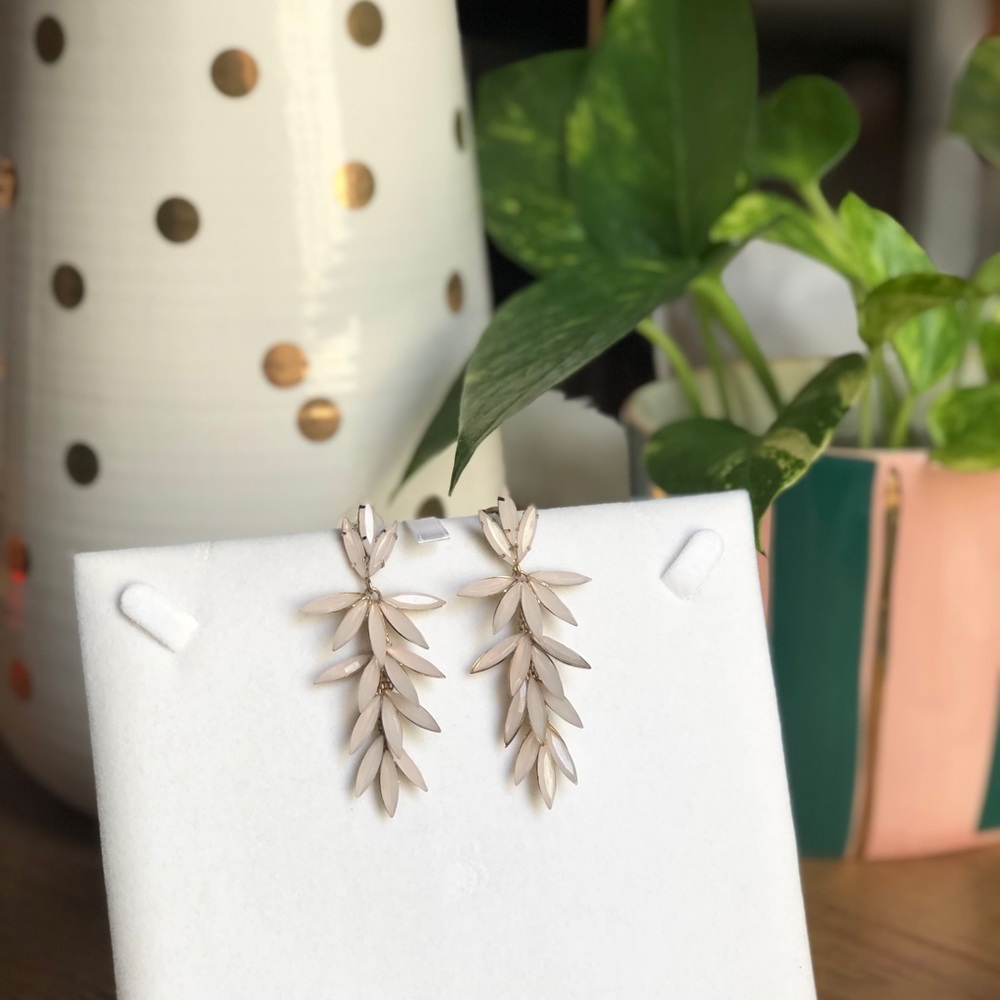 Blush acrylic chandelier earrings